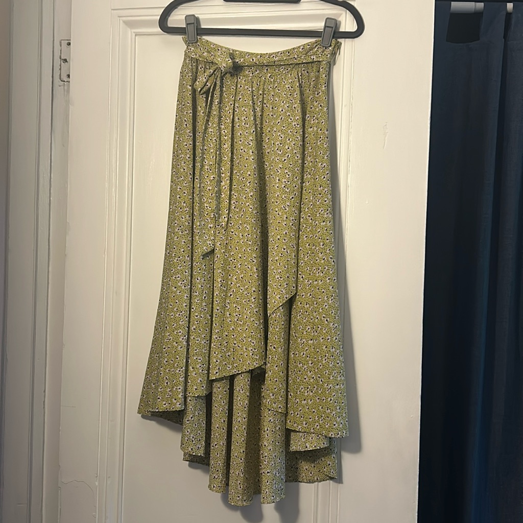 Green Floral Skirt